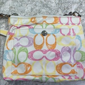 Coach Gently USED White Canvas Crossbody